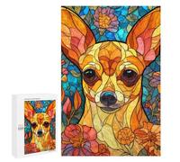 Stained Glass Dog Artwork Puzzle 1000 Pièces Educa Jouet en Bois Cadeau Unique Décoration Intérieure Jeu Éducatif Challenge Toy Adultes Et Enfants À Partir De 14 Ans 1000 PCS