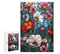 Stained Glass Floral Panel-1 Puzzle 1000 Pièces Educa Jouet en Bois Cadeau Unique Décoration Intérieure Jeu Éducatif Challenge Toy Adultes Et Enfants À Partir De 14 Ans 1000 PCS