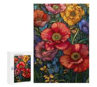 Stained Glass Floral Panel-3 Puzzle 1000 Pièces Educa Jouet en Bois Cadeau Unique Décoration Intérieure Jeu Éducatif Challenge Toy Adultes Et Enfants À Partir De 14 Ans 300 PCS