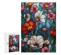 Stained Glass Floral Panel Puzzle 1000 Pièces Educa Jouet en Bois Cadeau Unique Décoration Intérieure Jeu Éducatif Challenge Toy Adultes Et Enfants À Partir De 14 Ans 300 PCS
