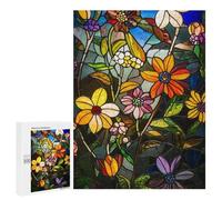 Stained Glass Garden Flowers Puzzle 1000 Pièces Educa Jouet en Bois Cadeau Unique Décoration Intérieure Jeu Éducatif Challenge Toy Adultes Et Enfants À Partir De 14 Ans 500 PCS