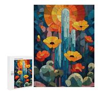 Stained Glass Garden Scene Puzzle 1000 Pièces Educa Jouet en Bois Cadeau Unique Décoration Intérieure Jeu Éducatif Challenge Toy Adultes Et Enfants À Partir De 14 Ans 500 PCS
