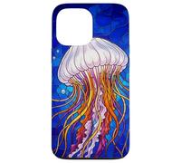 Stained Glass Jellyfish Mosaic Art Ocean Creature Coque pour iPhone 13 Pro Max