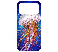 Stained Glass Jellyfish Mosaic Art Ocean Creature Coque pour iPhone 17 Pro Max