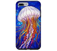 Stained Glass Jellyfish Mosaic Art Ocean Creature Coque pour iPhone 7 Plus/8 Plus