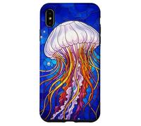 Stained Glass Jellyfish Mosaic Art Ocean Creature Coque pour iPhone XS Max