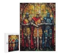 Stained Glass Knights Armor Puzzle 500 Pièces Educa Jouet en Bois Cadeau Unique Décoration Intérieure Jeu Éducatif Challenge Toy Adultes Et Enfants À Partir De 14 Ans 500 PCS