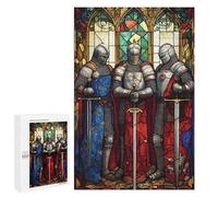 Stained Glass Knights Puzzle 1000 Pièces Educa Jouet en Bois Cadeau Unique Décoration Intérieure Jeu Éducatif Challenge Toy Adultes Et Enfants À Partir De 14 Ans 1000 PCS