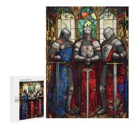 Stained Glass Knights Puzzle 500 Pièces Educa Jouet en Bois Cadeau Unique Décoration Intérieure Jeu Éducatif Challenge Toy Adultes Et Enfants À Partir De 14 Ans 500 PCS