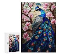 Stained Glass Peacock Artwork-5 Puzzle 1000 Pièces Educa Jouet en Bois Cadeau Unique Décoration Intérieure Jeu Éducatif Challenge Toy Adultes Et Enfants À Partir De 14 Ans 300 PCS