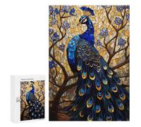 Stained Glass Peacock Artwork Puzzle 1000 Pièces Educa Jouet en Bois Cadeau Unique Décoration Intérieure Jeu Éducatif Challenge Toy Adultes Et Enfants À Partir De 14 Ans 300 PCS