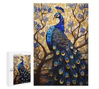 Stained Glass Peacock Artwork Puzzle 1000 Pièces Educa Jouet en Bois Cadeau Unique Décoration Intérieure Jeu Éducatif Challenge Toy Adultes Et Enfants À Partir De 14 Ans 1000 PCS