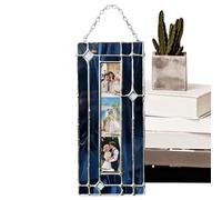 Stained Glass Photo Booth - Handmade Frame Ornament | Glass & Acrylic Picture Frame Decor for Home & Office | Holiday, Birthday, Christmas & Party Memory Display | Versatile Pendant & Car Accessory G