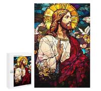 Stained Glass Religious Art Puzzle 1000 Pièces Educa Jouet en Bois Cadeau Unique Décoration Intérieure Jeu Éducatif Challenge Toy Adultes Et Enfants À Partir De 14 Ans 1000 PCS