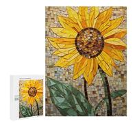 Stained Glass Sunflower Artwork Puzzle 1000 Pièces Educa Jouet en Bois Cadeau Unique Décoration Intérieure Jeu Éducatif Challenge Toy Adultes Et Enfants À Partir De 14 Ans 500 PCS