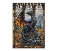 Stained Sky Guardian Puzzles pour Adultes Jeux Relaxants Défi Difficile Cadeaux De Noël Et d'anniversaire 38x26cm/1000pcs