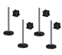 Stainless levelling feet 16x230 plastic base + inserts 40x40x16 1.5mm - 4 pcs