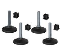 Stainless levelling feet 16x70 plastic base + inserts 40x40x12 1.5mm - 4 pcs