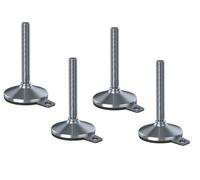 Stainless levelling foot 20x150x105mm base and anti-vibration pad1500kg-Set of