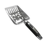 Stainless Litter Scoop - Metal Sifter Shovel Tool, 9.84 Inches Cleaning Device with Rust Resistant, Ergonomic Waste, Hygiene Accessory, Instrument Set for Kitten Pet Chicken Coop Indoor Outdoor Use
