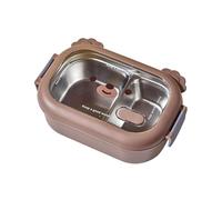 Stainless Lunch Box, 1000ml Thermal Insulated Bear Design for Heat Preservation, Leakproof Organization with Vacuum Seal Technology, Kids School Travel Picnic, 304 Stainless Steel, 8.86x5.71x3.15inch