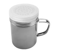 Stainless Pepper Dredge - Metal Seasoning Shaker, Lid Covered Condiment