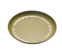 Stainless Plates, Dinner Plates, Rust Proof Non Stick Compact Lightweight Portable Comfortable Reusable Easy Clean, Dinnerware Set for Kitchen Dining Family Present, 6.89x0.67Inches, Black, Dark Green