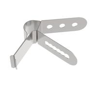 Stainless Probe Holder - Temperature Meter Clip for Cooking | Silver Steel Clamp with 3 Hole Design, Kitchen Bbq Oven Fryer Accessory, Outdoor Camping Tool for Home Restaurant Food Preparation