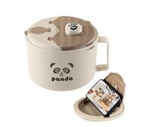 Stainless Soup Bowl - Noodle Meal Container, Food Prep Bowls for Cooking, Instant Noodle Bowl, Kitchen Storage Tool with Heat Resistant Silicone Seal, Meal Packing Tool for Storing Heating and Packing