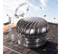 Stainless Steel 201 Non Power Roof Ventilator, Wind Turbines Attic Air Vent Ventilating Turbines Vents Antitiro Descendente 2.9in 8.6in 11.8in, For Houses Factory Attic Farm(30cm)