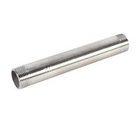 Stainless Steel 304 Pipe Fitting | Male x Male Threaded Coupling 200mm | BSP 1/4" / 1/2" / 3/4" / 1" | Oxidation - Protected Connector for Gas/Fuel/Water Pipes (DN25*200mm=1)