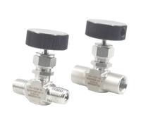 Stainless Steel 316 NEEDLE VALVE 6000psig Flow Control Shut Off Valve Female NPT Male NPT 1/8" 1/4" 3/8" 1/2" replace Swagelok(1/8",Male NPT thread)