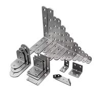 Stainless Steel 90-Degree Angle Brackets - Corner Braces, Joint Fasteners For Furniture, Cabinets & Screens | Shelf Supports Convient aux étagères murales(50x50x2-5pcs)
