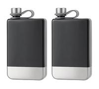 Stainless Steel 9oz Pocket Hip Flask Drink Whiskey Flasks Russian Liquor Pot Painted Wine Bottle As Gift Black