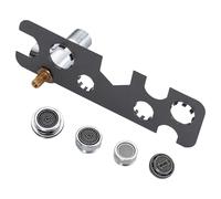 Stainless Steel Aerator Key - 9 In 1 Faucet Wrench, Heavy Duty Durable Tool, Multipurpose Sink Extractor, Compact Handy Device | Essential Washbasin Shower Repair Tool For Janitor Homeowner