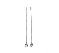 Stainless Steel Bar Spoon 2-Pack 30cm Long Handle(40cm) | 2-pack value, 30cm length, rust resistant steel, twisted handle design, home bar essential