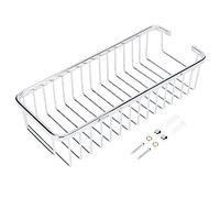 Stainless Steel Bathroom Basket, Wall Mounted Shampoo Conditioner Holder, Organizer Storage Shelf for Bathroom Storage, Home Decor