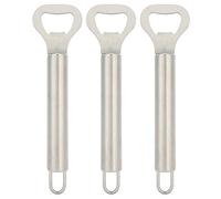 Stainless Steel Bottle Opener 3 Pack | Mini Manual Beer Lid Remover for Kitchen/Party/Outdoor | Portable & Sturdy with Leverage Design