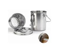 Stainless Steel Brush Cleaner Brush Wash Bucket 9*8cm Brush Cleaner for Artists Washing Bucket Portable Brush with Filter for Oil Painter, Watercolor