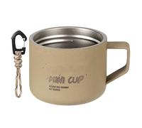 Stainless Steel Camping Mug - 100ml Insulated Coffee Mug With Handle, Splash-Proof Outdoor Matte Water Cup, Thermal Camping Coffee Mugs, For Mountain Climbing, Double-Layer Tea Cup For Men & Women