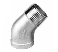 Stainless Steel Cast Pipe Fitting, 1/4" 3/8" 1/2" 3/4" 1" 1-1/4" 1-1/2" 2" 3" 4" Female To Male 45 Degree Elbow Connector Coupler 304 Stainless Pipe Fitting, 1PCS(2 Inch)