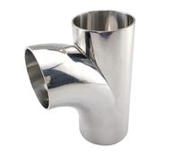 Stainless Steel Cast Pipe Fitting, 19/25/32/38/51/63mm Pipe OD Welding R-Shaped Elbow 3 Way SUS 304 Stainless Fitting Beer Wine, 1pcs(45mm x 1.5mm)