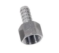 Stainless Steel Cast Pipe Fitting, 2pcs 1/2"" Female Thread Connector, 8mm 10mm 12mm 13mm 15mm 20mm Hose SS304 Stainless Steel Joint Pipe Fittings,(10mm), 0.5 Inch