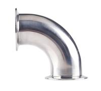 Stainless Steel Cast Pipe Fitting, 3/4"" 1”2”19Mm-63Mm OD Tri Clamp Ferrule 90 Degree Elbow Pipe Fitting, Stainless Steel 304 Right Angle Bend, 1PCS(38mm x ferrule 50.5)