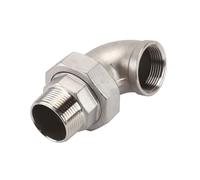 Stainless Steel Cast Pipe Fitting, Stainless Steel Elbow, 1/8" 1/4" 3/8" 1/2" 3/4" 1" 1-1/4" 1-1/2" 2" Female/Male- Female Threaded Union Elbow, Water Pipe Joint Accessories, 1PCS(Female Male,2 Inch)