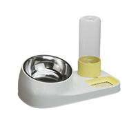 Stainless Steel Cat Feeder, Water Dispenser Bowl, 11.81x6.69x8.27In Non-Slip Pet Feeder with Snack Feature, Cat and Dog Food Dispenser, Feeders Bowl with Design, Pet Accessory for Puppies Adult Dogs