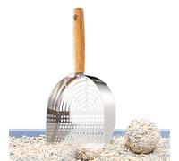 Stainless Steel Cat Poop Scooper - Long Handle Sifting Litter Scoop | Heavy Duty Pet Waste Removal Tool for Indoor Cats, Easy Grip, Durable Cleaning Supplies for Home Hygiene