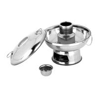 Stainless Steel Chinese Hot Pot - Portable Charcoal & Dry Ice Cooker