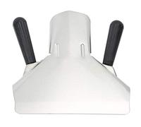 Stainless Steel Chips Scoop with Dual Head Design, Popcorn Scoop and Fry Portioner, Non Slip Removable Handle Kitchen Tool for Commercial Restaurant Fast Food Packaging (Double poignée)