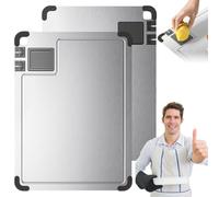 Stainless Steel Chopping Boards for Kitchens, Multi-Function (1PCS,36 x 25 cm)
